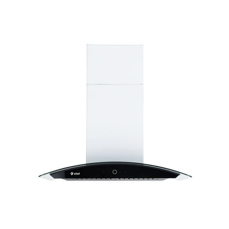 Chef’s WM-639 36” Wall Mount Range Hood | Contemporary Stainless Steel and Tempered Glass Stove Ventilation | 3 Speed, 900 CFM, Touch Control, Baffle Filters | Vented or (Best Kitchen Ventilation Hoods)