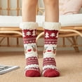 thumbnail image 1 of Calcetines navideños para mujer, con forro polar cálido, tejidos antideslizantes MABOTO Estilo 2, 1 of 5