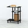 thumbnail image 6 of Furinno Tomi C-Shape End Table, Side Table with Wheels, for Couch & Sofa, Espresso/Black, 6 of 6