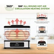 Rosewill Compact Rectangular Food Dehydrator, Brushed SS Outer housing, 5 layer trays (Entry model)