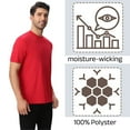thumbnail image 5 of Zfeel High Performance Pure Dry Fit Poly Shirt 100% Polyster Crewneck Tee Shirts for Men (White, 2XL), 5 of 8
