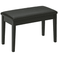 thumbnail image 1 of HOMCOM Classic Piano Bench Stool, PU Leather Padded Keyboard Seat Black, 1 of 10