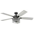 thumbnail image 1 of Honeywell Carnegie Ceiling Fan, Quiet Motor and Remote Control, 52", Matte Black, 1 of 12
