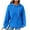 Blue, variant on YUGYXL Women's Fashion Waffle Sweatshirt Drawstring Long Sleeve Hoodies 2024 Fashion Solid Color Comfy Pullovers Y2K Tunic Soft Sports Tops with Pockets