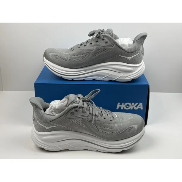 Hoka One Clifton 10 X-Wide Running Shoes Men Sz 14 4E Wide Grey