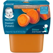 (4 pack) (4 Pack) Gerber 2nd Foods Sweet Potatoes Baby Food, 4 oz. Tubs, 2 Count
