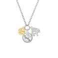 thumbnail image 2 of Delight Jewelry Goldtone I Love You Disc Let Things Go Fall Zoey Charm Necklace, 28", 2 of 4