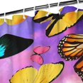 thumbnail image 3 of Purple Yellow Blue Butterfly Pattern Shower Curtain 36"x72" ,Bathroom Decorative Shower Curtains Set with 12 Hooks,Modern Waterproof Washable Shower Curtain, 3 of 6
