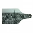 thumbnail image 1 of New York Cutting Board, Panorama of Manhattan High Buildings of City Famous Monument USA Black and White Photo, Tempered Glass Cutting and Serving Board, Wine Bottle Shape, Grey, by Ambesonne, 1 of 1