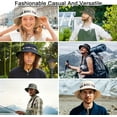 thumbnail image 6 of Bucket Hat Unisex, Braided Boho Style Fishsing Hat Wide Brim Sun Hat Summer UV Protection Beach Hat Outdoor's hat with Adjustable Chin Strap for Fishing Hiking Camping Travelling, 6 of 7