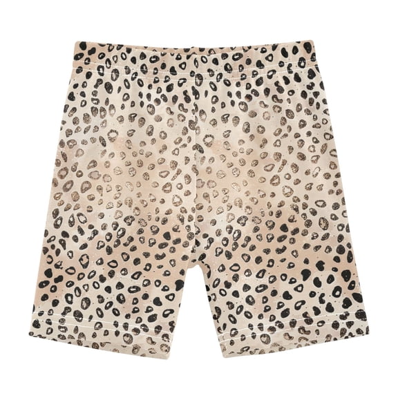 joogoo Plain Cheetah Glitter Print Girls Lined Shorts Bike Dance Bottoms 6T