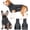Grey, variant on Dog Anxiety Vest with Hood, Breathable Calming Jacket for Dogs, Soft Mesh Pressure Wrap with Reflective Strips & Leash Hole, Effective Stress Relief for Fireworks Thunder Travel, Grey