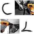 thumbnail image 5 of 4 Pcs Flexible Extension Drill Bit, Right Angle Drill Bit and Kit, 11.8 Inch Universal Stainless Steel Flexible Extension Extension Screwdriver for Electric Drill (4 C, 5 of 5