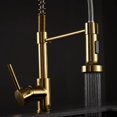 thumbnail image 3 of LED Commercial Kitchen Faucet with Pull Down Sprayer, Single Handle Single Lever Kitchen Sink Faucet On-Site, 3 of 10