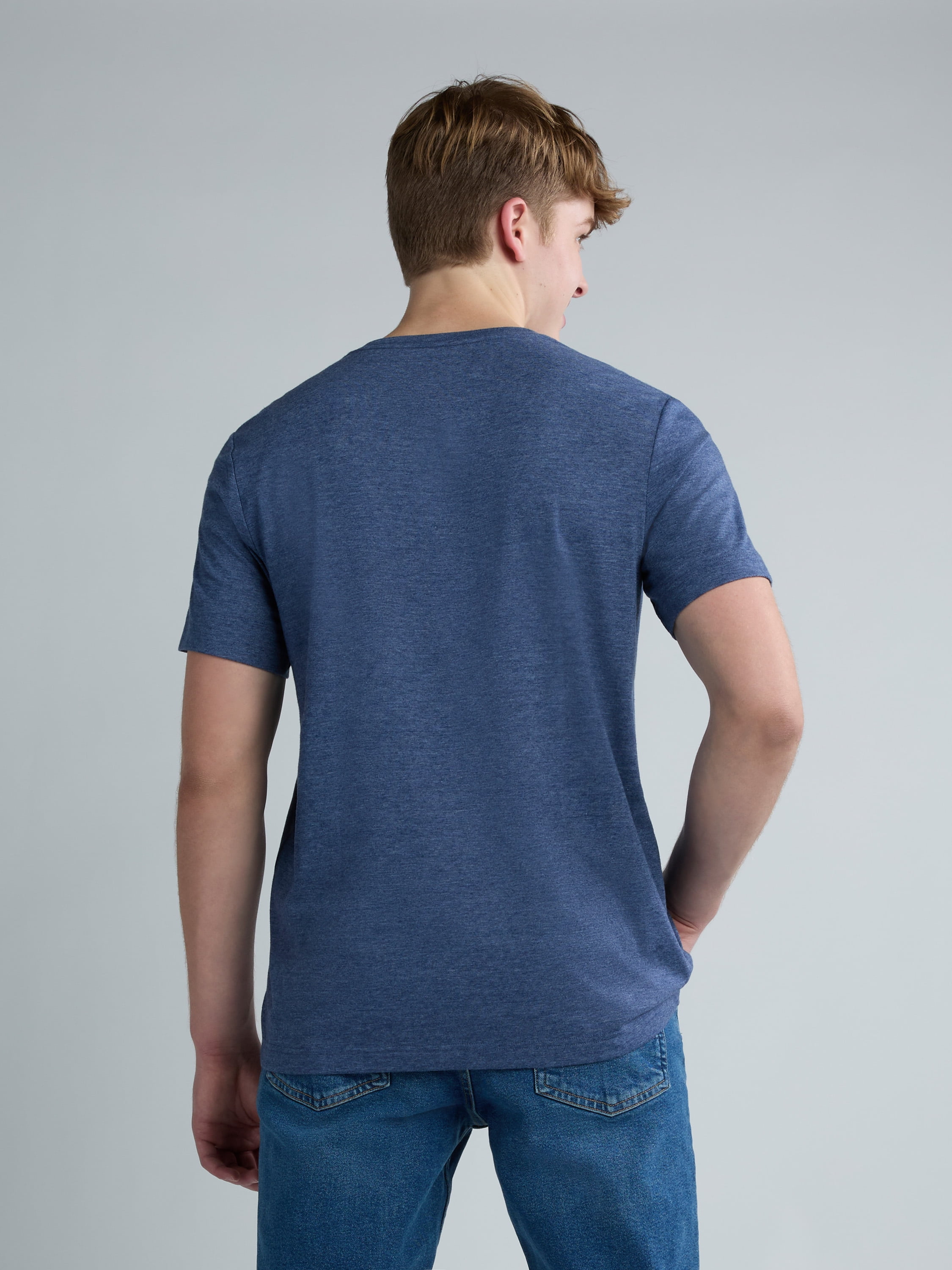 George Men's and Big Men's Lightweight V Neck Tee with Short Sleeves, 3-Pack, Sizes XS-3XL