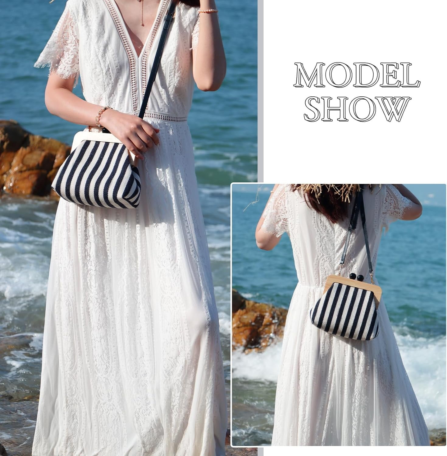 New Summer Purses for Women 2024,Beach Crossbody Bag for Summer Vacation,Canvas Woven Bag Clutch