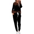 thumbnail image 3 of VBTAPA Women's Color Block 2 Piece Tracksuit Crewneck Long Sleeve Tops Jogger Sweatpants Casual Sports Outfits Matching Lounge Sets with Pockets Prime Sales of The Day Brown XXXL, 3 of 8