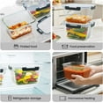 thumbnail image 6 of 2 Pack Large Glass Food Storage Containers with Lids 85oz/10.5cup Big Airtight Glass Storage Containers for Rotisserie Chicken Meal Prep Leftovers, BPA Free & Leak Proof, Microwave, Oven Safe, 6 of 7
