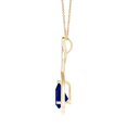 thumbnail image 2 of ANGARA Lab Grown 1.75 Ct Twisted Infinity Blue Sapphire Drop Pendant for Women in 14K Yellow Gold (Size-9x7mm) | Anniversary, Jewelry Gift for Women | Lab-Grown Blue Sapphire Necklace, 2 of 7