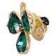 thumbnail image 3 of Broche de trébol verde de cristal, broche de seguridad de trébol, broche de hoja verde elegante, botones decorativos para chal, Clips de Metal para bufanda, 3 of 7