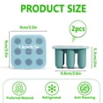thumbnail image 2 of 2 Packs Green Mini Cylinder Silicone Ice Cube Trays, Small Reusable Ice Trays for Freezer, Easy-Release Silicone Ice Tray Maker for Coffee Drinks Whiskey Cocktail Bourbon Beverages, 2 of 8