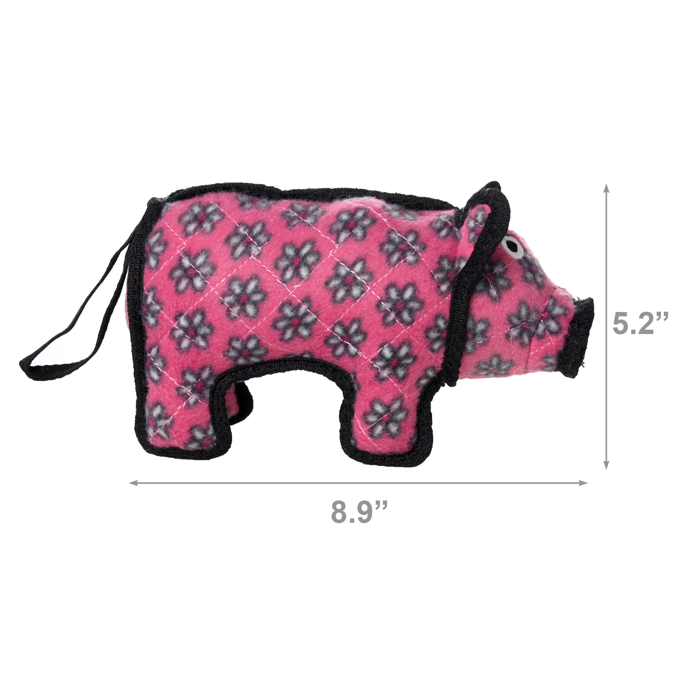 Tuffy Jr Barnyard Pig Durable Plush Squeaky Dog Toy
