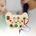 thumbnail image 2 of Juguete Montessori tablero ocupado de madera interruptor de luz juguete práctico entrenamiento de dedos habilidades motoras finas para centros de perfke tablero ocupado, 2 of 8