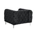 thumbnail image 6 of RN Furnishings 3-Piece couches Velvet Fabric Living room furniture Set -Black, 6 of 7