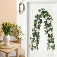 thumbnail image 2 of Faux Eucalyptus Rattan Garland 70.9 Inch, Bendable Artificial Flower Vine for Home Wall Decoration, Wedding Arch Decorations, 1 Rattan Cane, 2 of 5