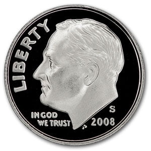 2008-S Roosevelt Dime Gem Proof