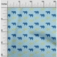 thumbnail image 2 of oneOone Cotton Poplin Blue Fabric Bear With Docklands Fabric For Sewing Printed Craft Fabric By The Yard 42 Inch Wide, 2 of 4