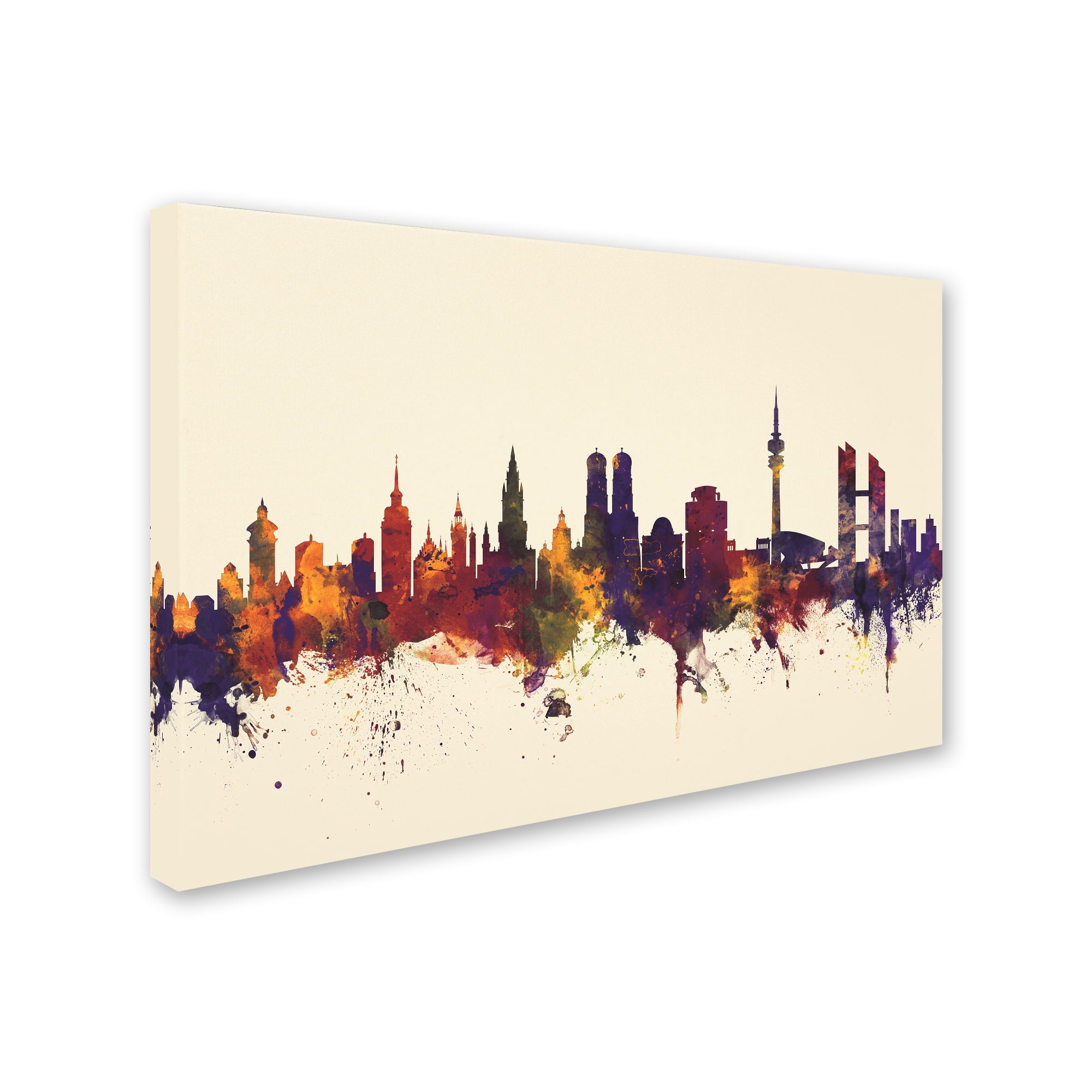 Trademark Fine Art 'Munich Germany Skyline IV' Canvas Art by Michael Tompsett