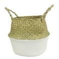 thumbnail image 2 of Home Pastoral Style Round Woven Basket Storage Flower Pot Laundry Bag Foldable, 2 of 3