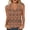 Khaki-06, variant on Women's Summer Sleeveless Blouse - Floral Print V-Neck Tank Top, Business Casual Wear