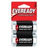 Eveready, 2 Pack Size "C" Super Heavy Duty Battery.