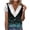 Blue tees for women, variant on Western Clothes for Women,Ladies Solid Color Lace Mesh Dot Tunic Tops Short Sleeve T Shirts V Neck Basic Shirts