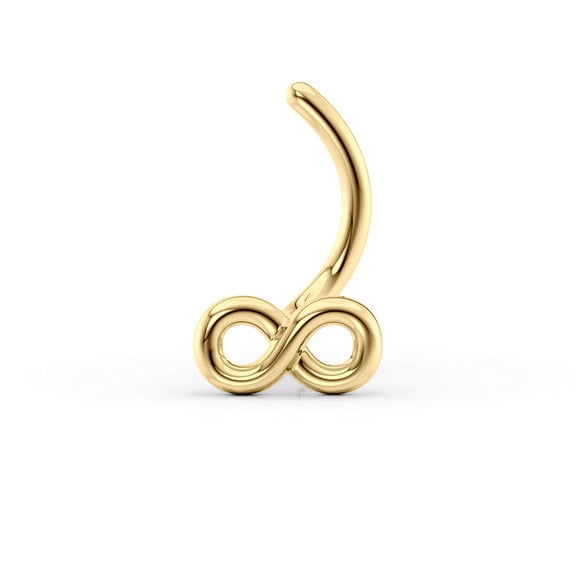 20 Gauge Curved 14K Yellow Gold Infinity Nose Ring