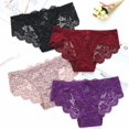 thumbnail image 2 of Bragas sexis de encaje para mujer, bragas transparentes huecas, ropa interior de 9 colores, bragas de cintura baja para mujerpangjing, 2 of 4