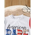 thumbnail image 4 of nvzhuang Independence Day Infant Romper Baby Boys Girls Contrast Color Letter Print Short Sleeve Crew Neck Jumpsuits Summer Bodysuits, 4 of 8