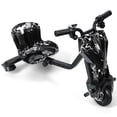 thumbnail image 4 of Drift Trike, Kid Ride on Tricycles, Big Wheel Drifting Tricycle for Ages 8+, Ride-On Kids Tricycle with Adjustable Seat-Black White,US Plug, 4 of 8
