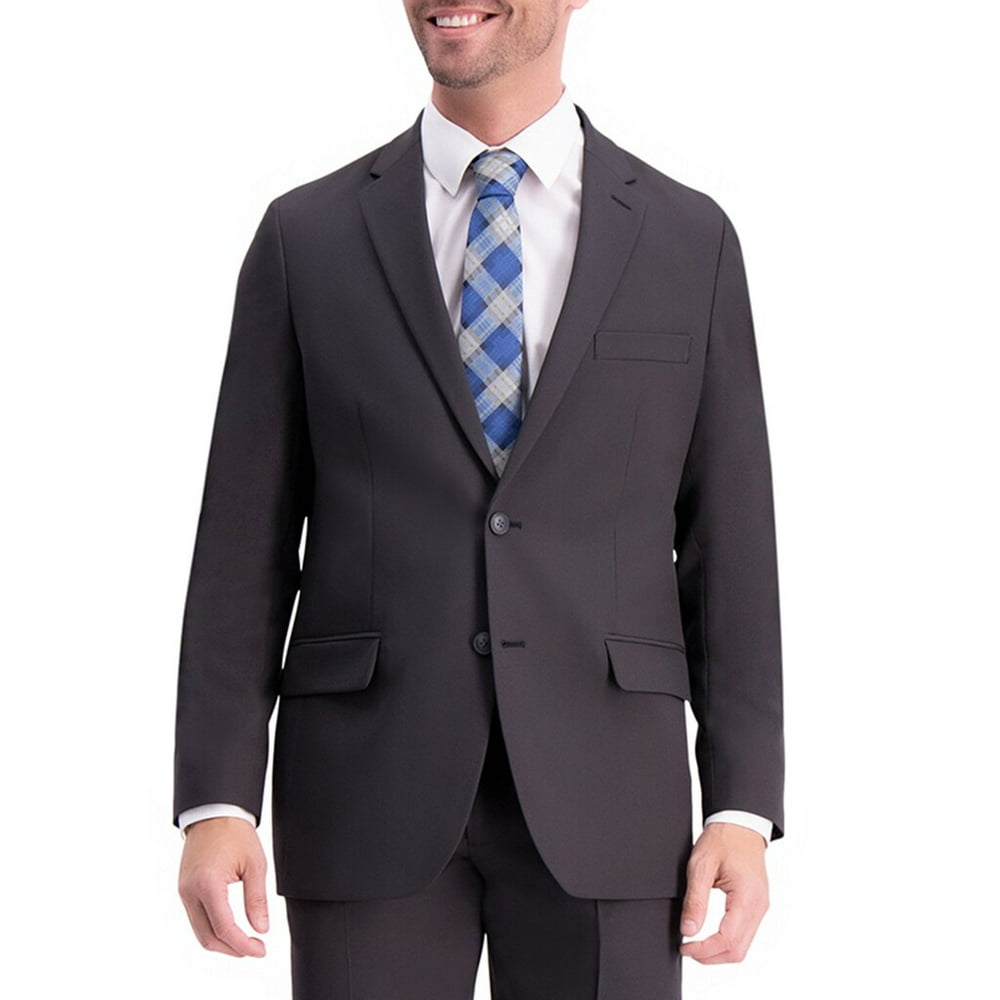 haggar men's textured weave suit jacket