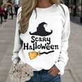 thumbnail image 2 of Pull pour Femmes Imprimé Col Rond Sweat-Shirt Ajusté Pull Mode Manches Longues Chemises d'Entraînement Blouse Ample, 2 of 4