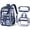 Blue Camouflage, variant on 3PCS Cute Clear Backpack Set with Lunch Box & Pencil Case, Heavy Duty PVC Transparent Stadium Event Approved Bookbag, Blue Camouflage