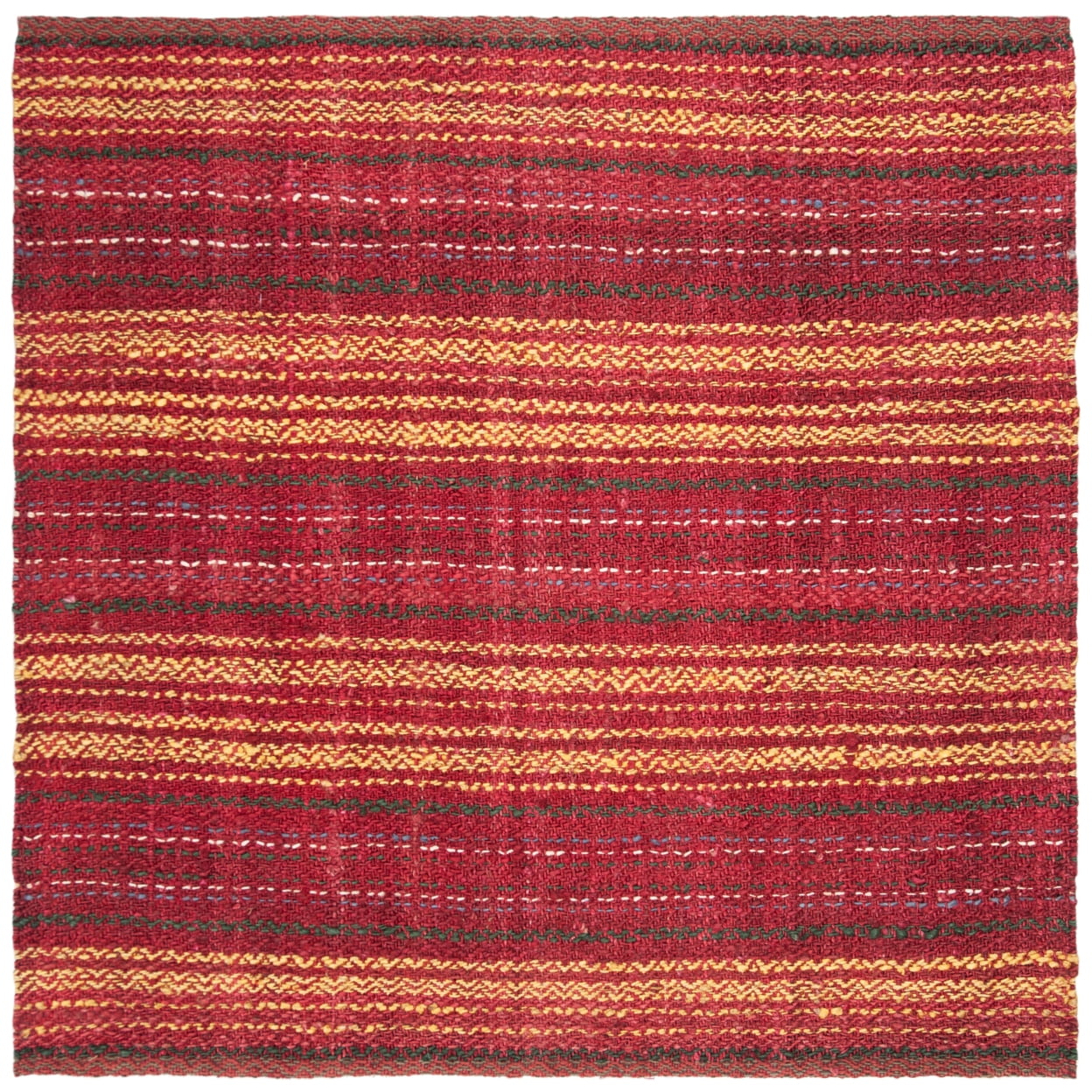 SAFAVIEH Natural Fiber Ombre Striped Jute Runner Rug, Red/Gold, 2'6" x 8'