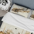 thumbnail image 4 of Designart "Movement in Brown and Black I" Modern Bedding Covert Set - Abstract Minimalism Brown Abstract Bed Set With 2 Shams, 4 of 6