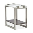 thumbnail image 3 of Home Square Rectangular Marble Accent Table in White Finish - Set of 2, 3 of 5