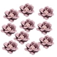thumbnail image 1 of 10 piezas de adornos de cabezas de camelia para manualidades de accesorios para el cabello de mujer de bricoje 4.5cm , Luz Púrpura BLESIY Cabeza de la flor del camelia, 1 of 8
