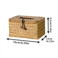 thumbnail image 2 of Woven Tissue Box Cover Rectangular Made of Natural Seagrass for Bathroom, Bedroom, Shelves, Living Room Office, Table, 2 of 2