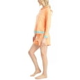 thumbnail image 5 of Ocean Pacific Women's Sunset Chasers Hoodie and Shorts Pajama Set, Coral, Medium, 5 of 6