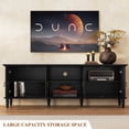 thumbnail image 4 of HLR 67" TV Stand, for TVs up to 75", Mid-Century Wood Entertainment Center for Living Room, Black, 4 of 7